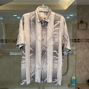 Tommy Bahama pattern button-down shirt 100% silk, excellent condition size large